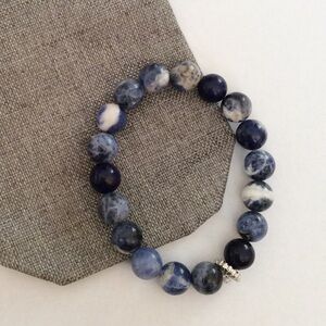 Sodalite Stone Bead Bracelet New